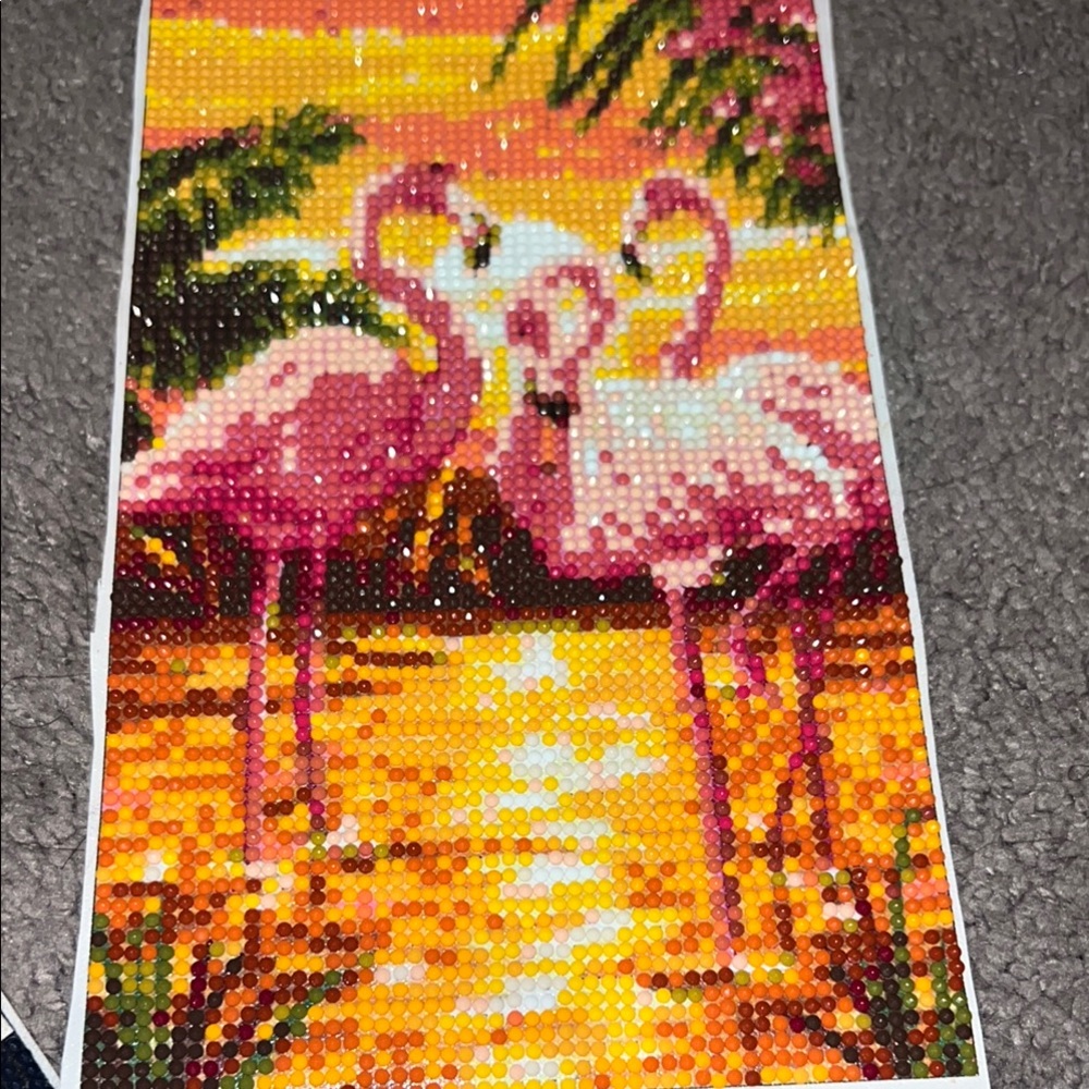 Finished Flamingo Diamond Painting Kit